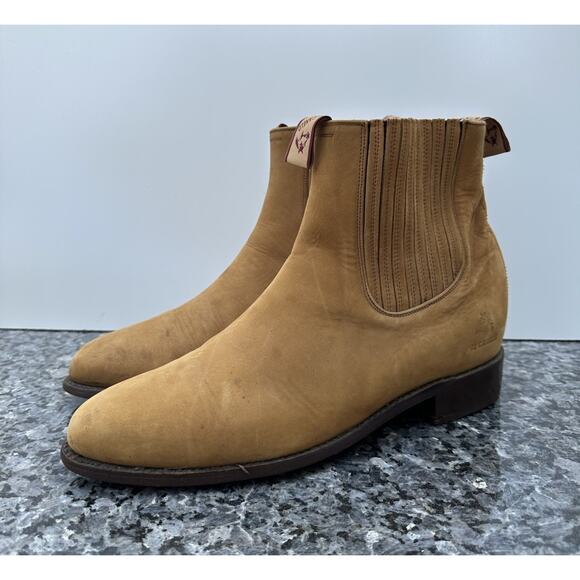 El Canelo Botin Charros Mens Mex 30 Brown Leather Slip-On Ankle Chelsea Boot main image 12